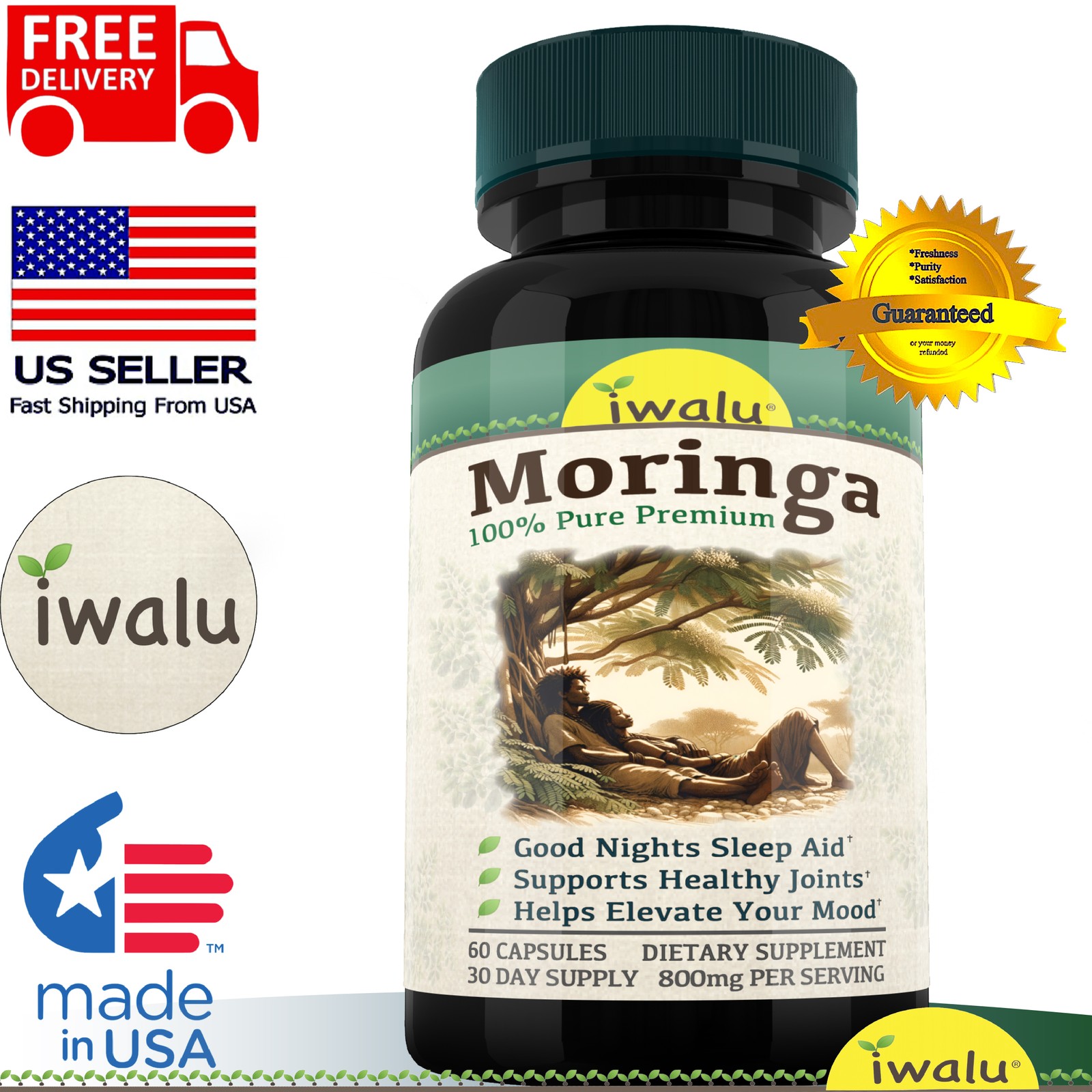 Limpieza De Riñones – Apoya La Función Renal Saludable, Cápsulas Moringa