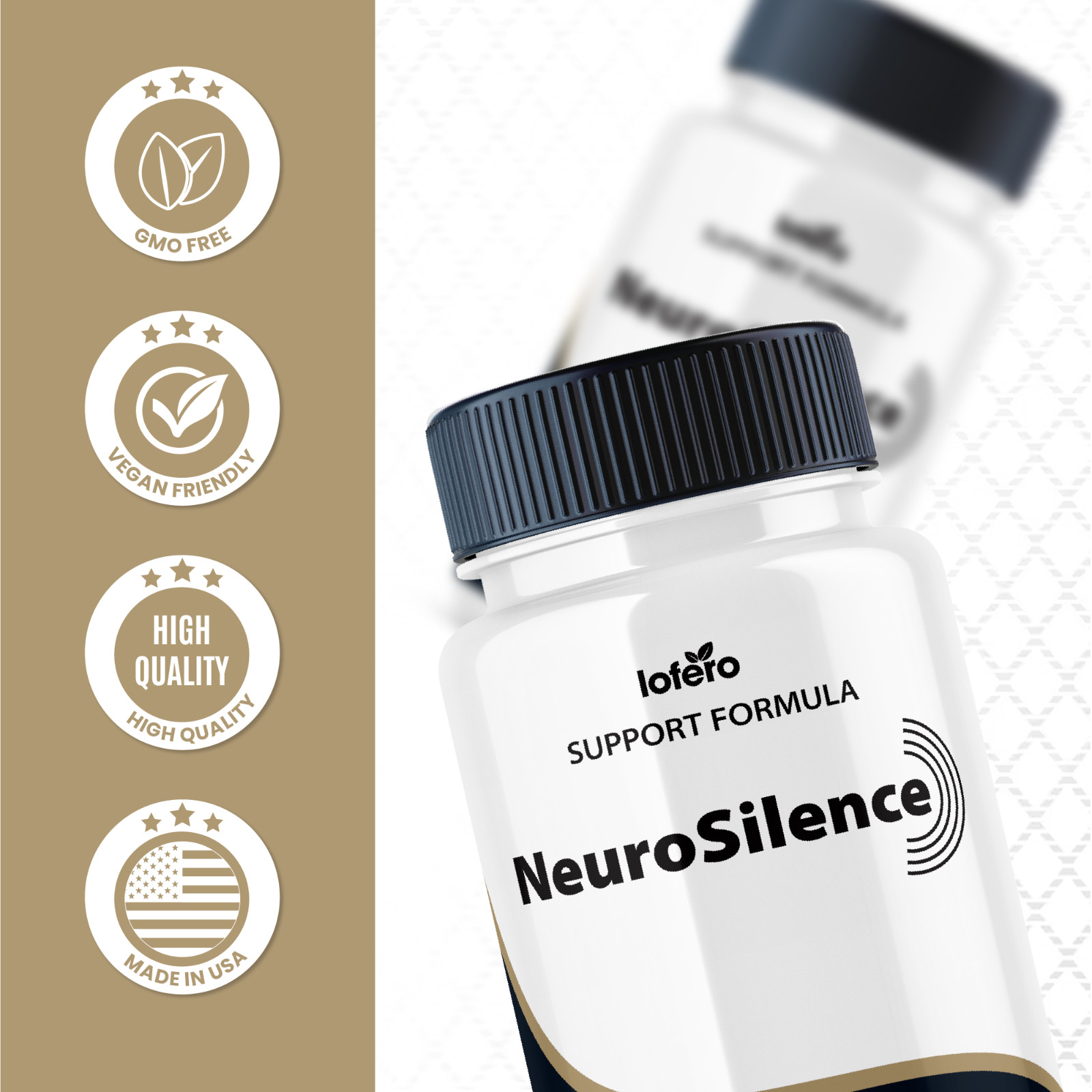 (3 Pack) NeuroSilence Nootropic Natural Formula Brain Memory Supplement (180 ct)