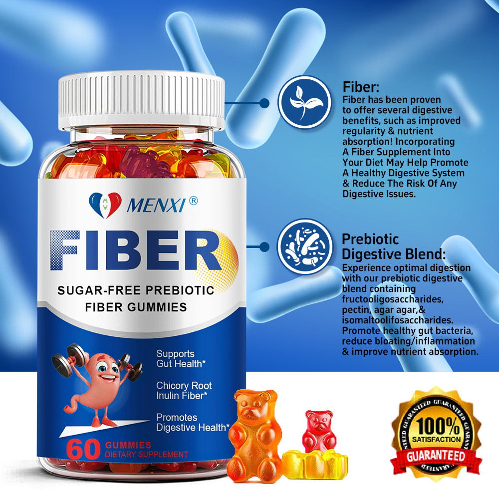 Fiber Gummies (Mixed Fruit Flavored) 60 Gummies – Dietary Fiber Supplement