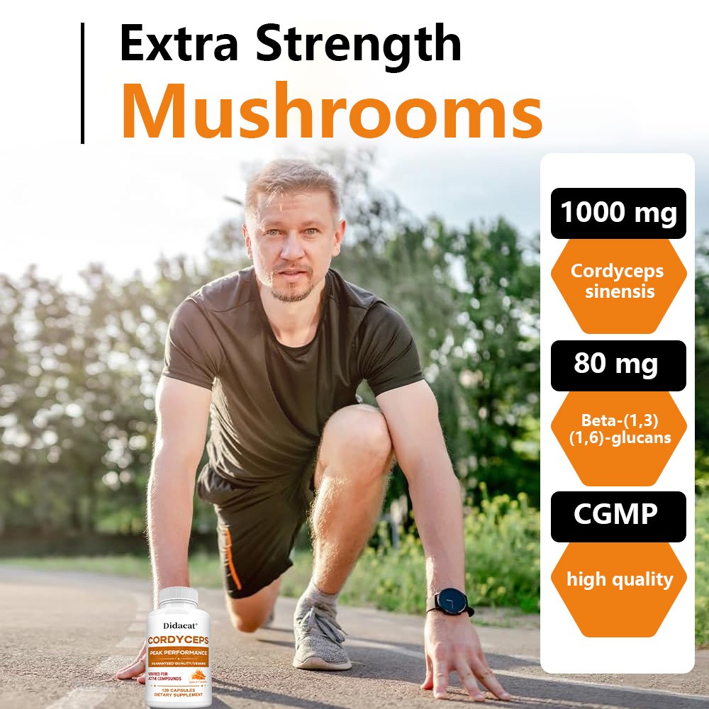 Contains Cordyceps 30/60/120 capsules – supports lung and muscle health