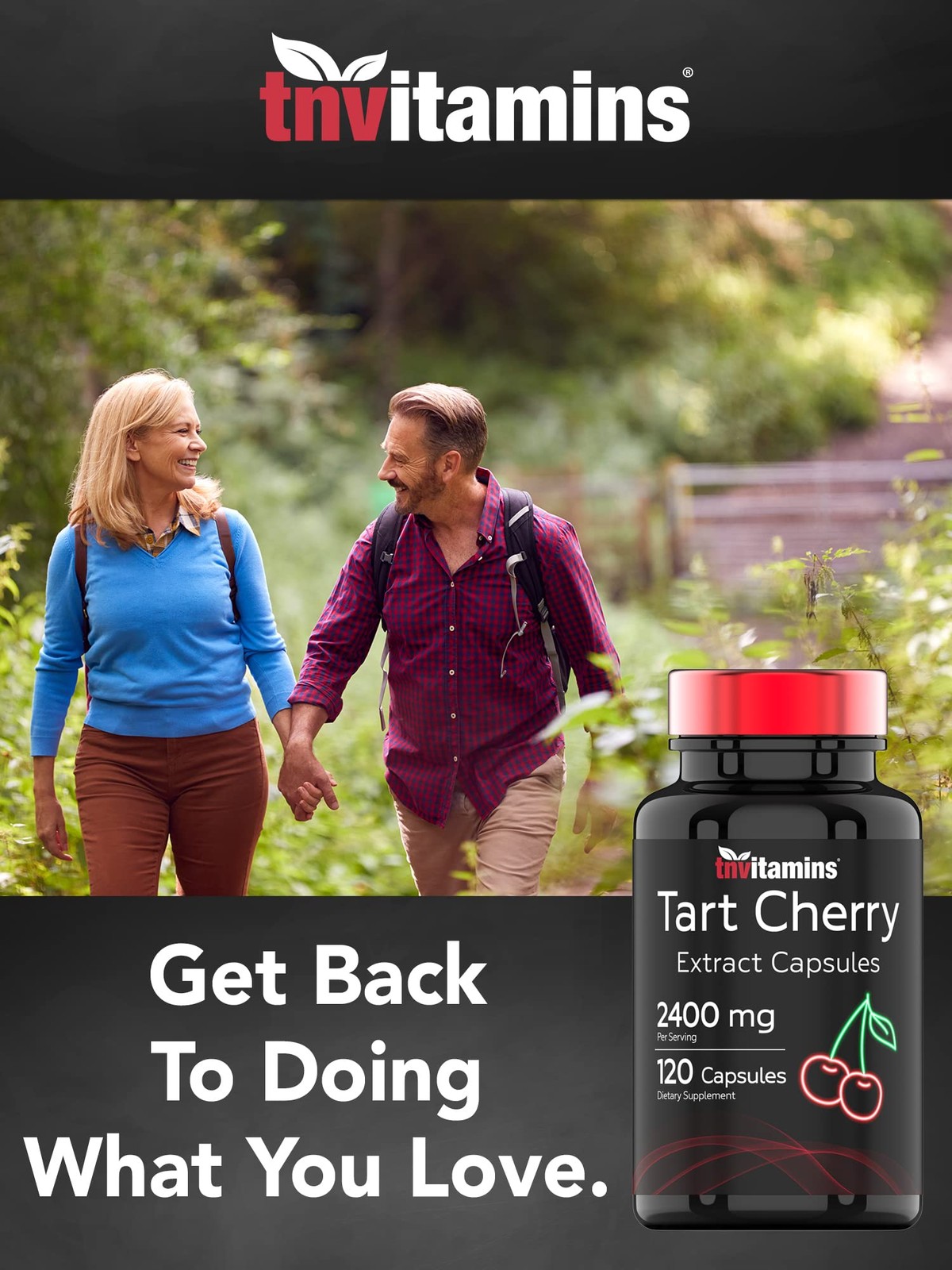 Tart Cherry Capsules (2400 MG – 120 Count) | From 120 Count (Pack of 1)