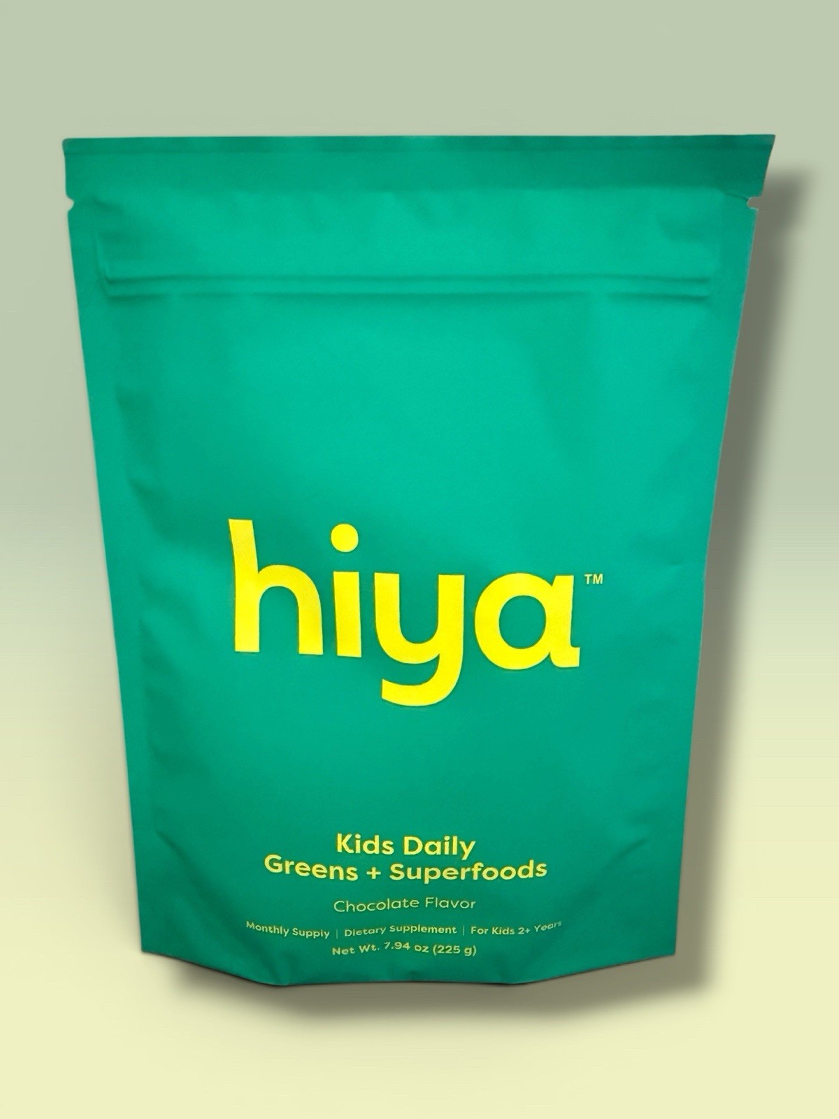 hiya Kids Daily Greens + Superfoods Powder, Chocolate, Vegan, 7.94 oz