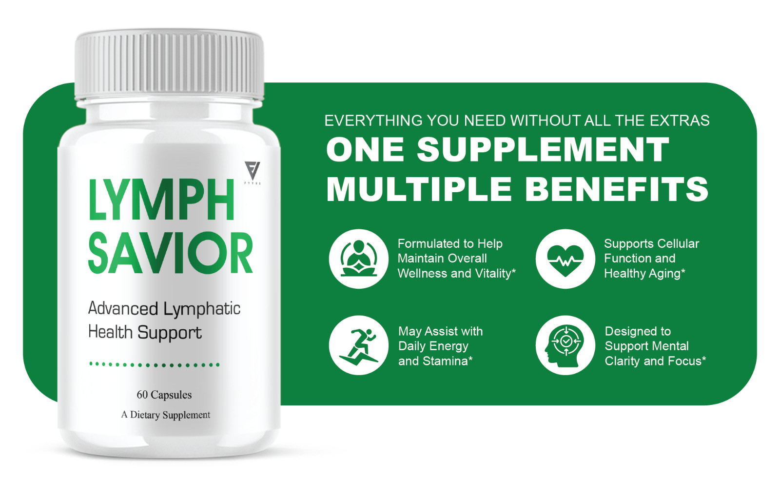 Lymph Savior Lymphatic Health, LymphSavior Support (60 Capsules)