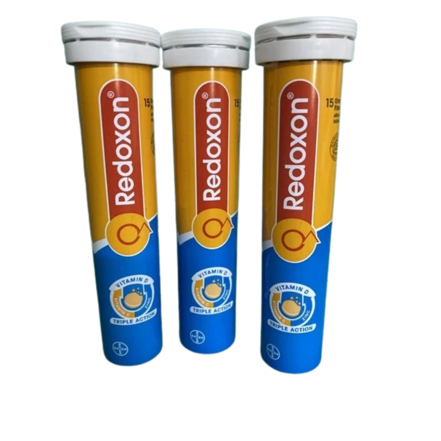Redoxon Triple Action Effervescent Vitamin C D3 Zinc Orange Tablets 45s