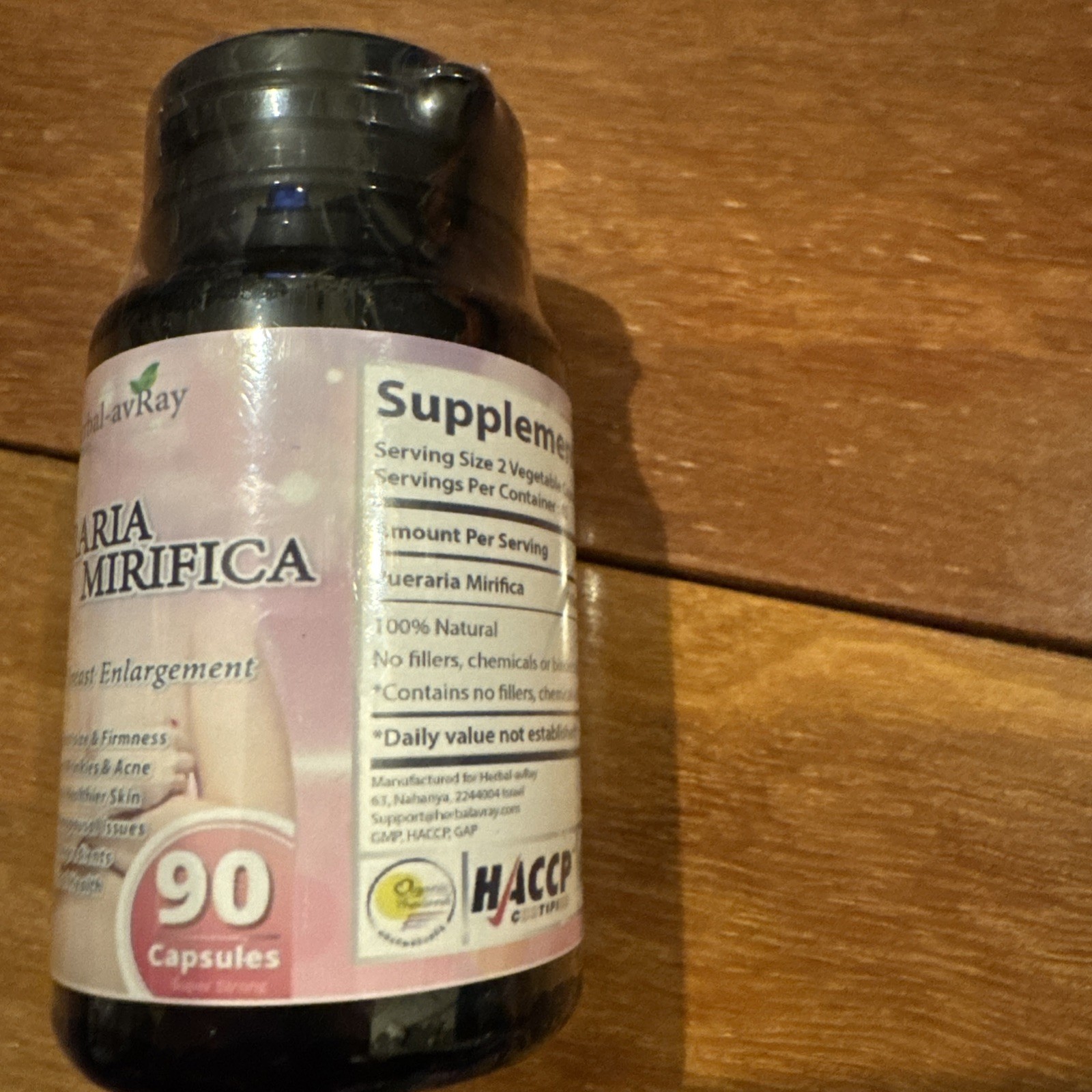 Herbal -Avray Pueraria Mirifica natural breast enlargement 90 capsules New Seale