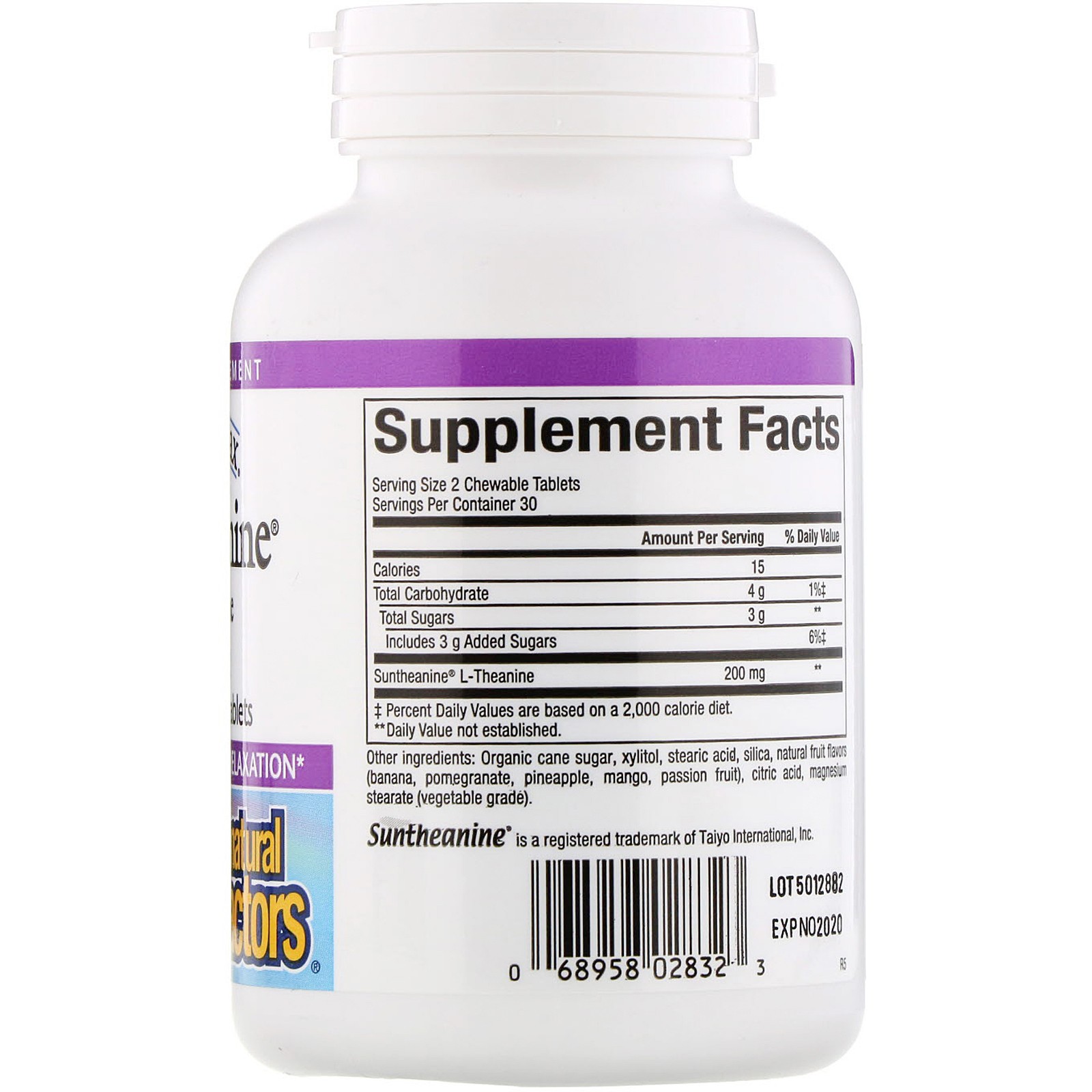 Natural Factors, Stress-Relax, (2 Pack) Suntheanine, L-Theanine, 100 mg, 60