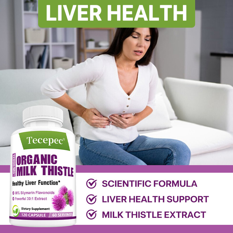 Organic Milk Thistle – 12,000mg Strength / Supports Liver Cleanse and Detox