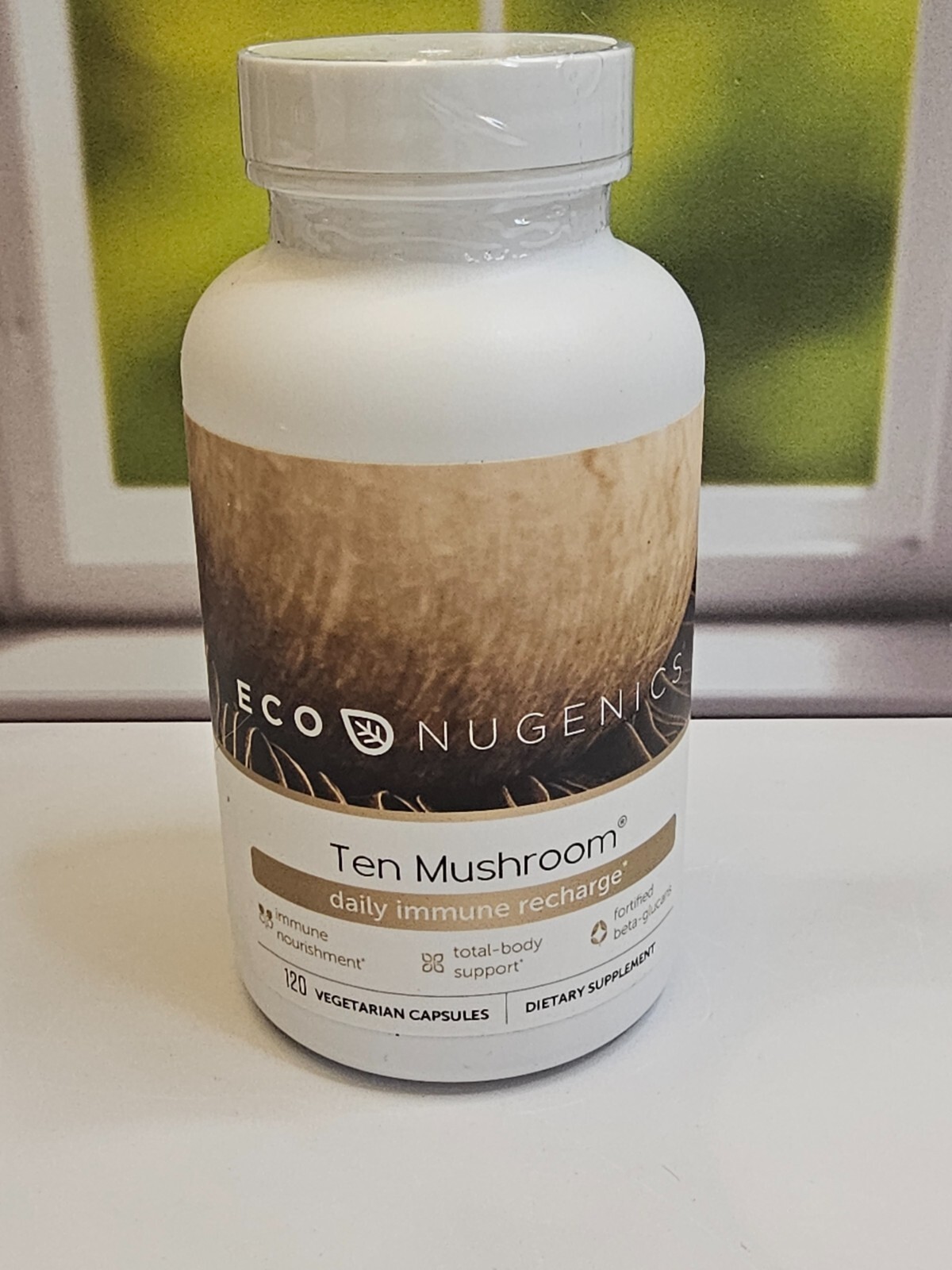 EcoNugenics Ten Mushroom Dietary Supplement, 120 Vegetarian Capsules Exp 09/2026