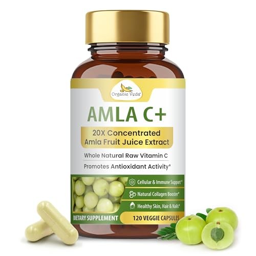Amla Vitamin C Capsules 20X Concentrated Extract 120 Vegan