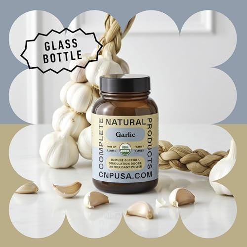 CNP Organic Garlic Capsules 520mg – Whole Garlic Extract Supplement, Daily