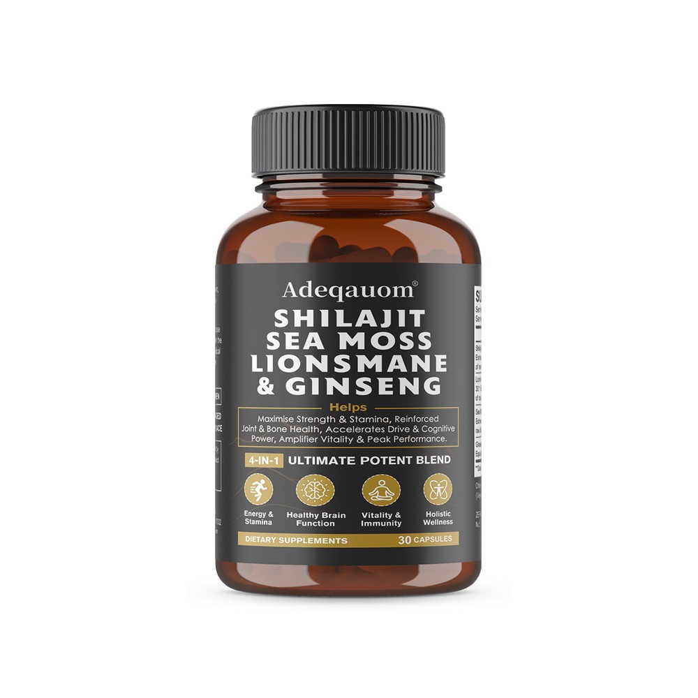 Premium 4-in-1 Vitality Supplement | Energy, Focus & Wellness Support 30/60/120