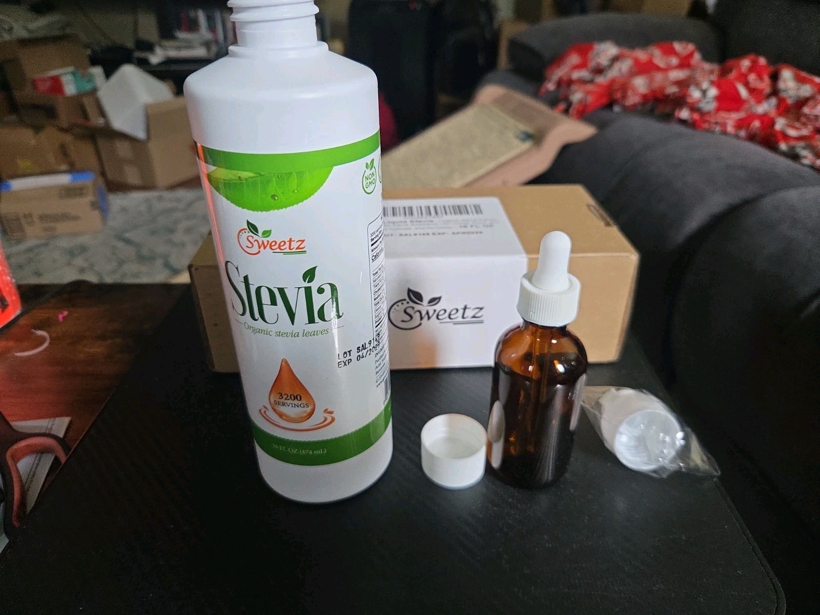 SEALED – Sweetz ORGANIC Liquid Stevia 3200 servings (16) oz. EXP. 04/2029