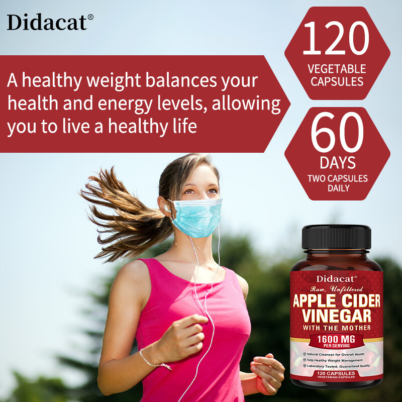 Apple Cider Vinegar Capsules with Mother – 30/60/120 Capsules Weight Loss