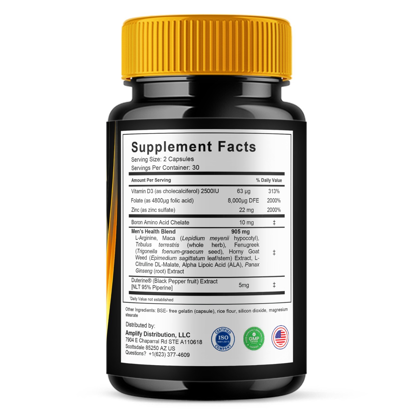 (3 Pack) Mens Growth Pill, MensGrowth Performance Support (180 Capsules)