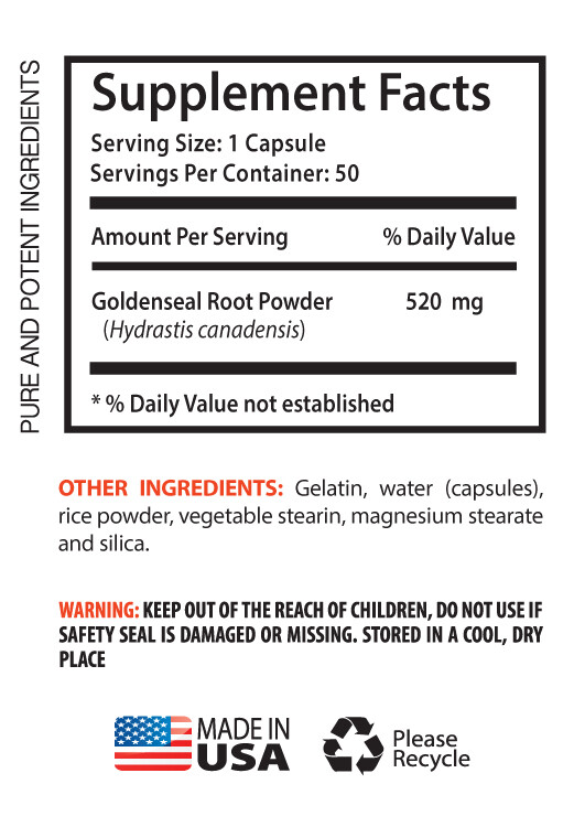 Echinacea Goldenseal – 520MG GOLDENSEAL ROOT – Aids Liver in Detox – 3Bot 150Ct