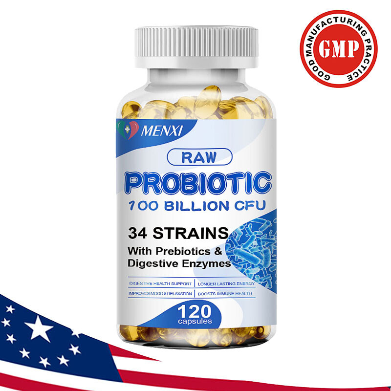 Prebiotic&Probiotics Gas,Digestive Enzymes Constipation&Bloating Relief MX