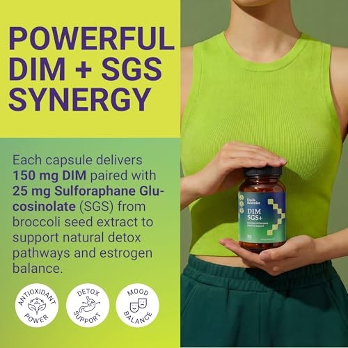 DIM SGS+ Supplement for Hormone, Estrogen, Metabolism & Detox Support – 90