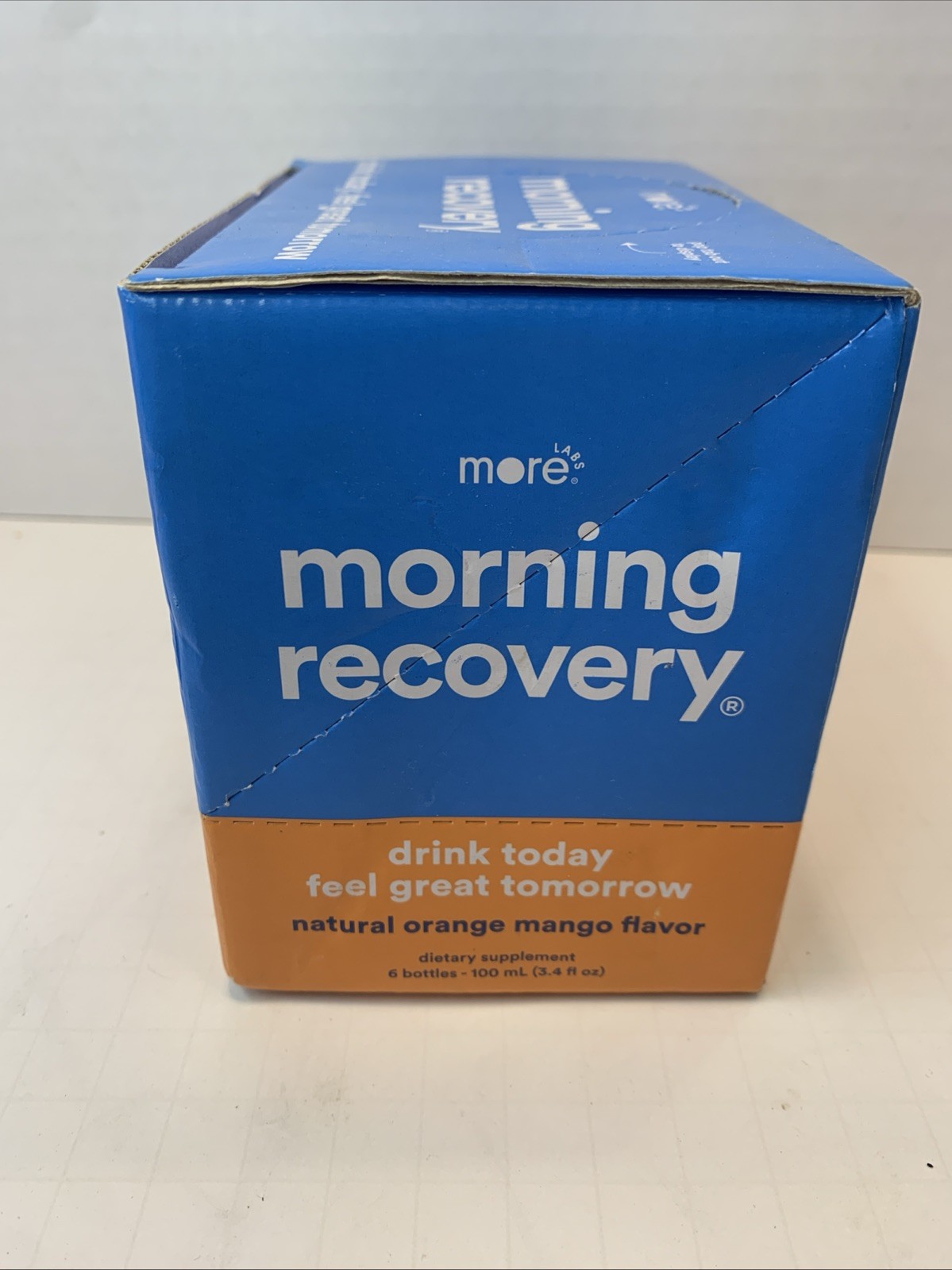 MORE Morning Recovery Hangover Prevention Drink Orange Mango 3.4 OZ 6 pack NIB