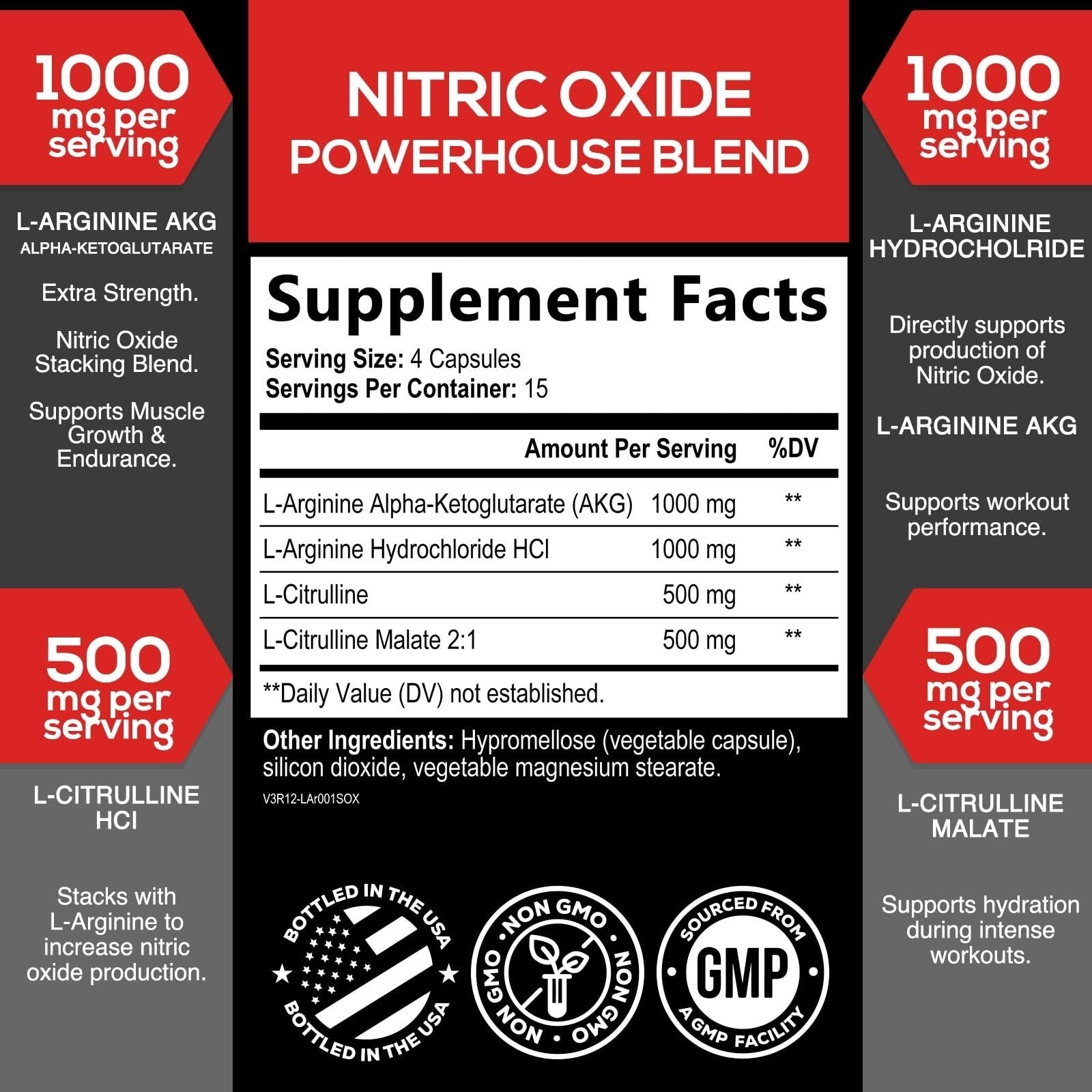 SilverOnyx Extra Strength Nitric Oxide Booster – 60 Capsules