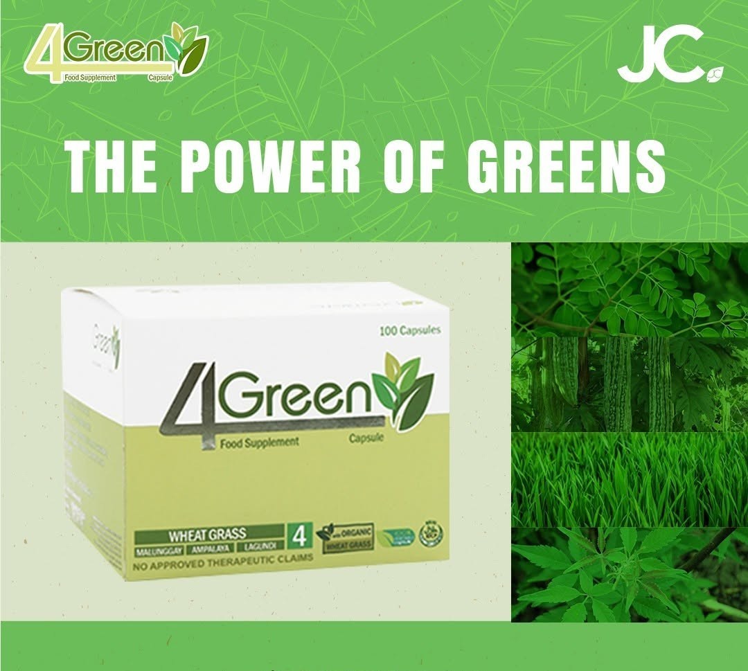 JC The power of 4 Green Supplement Box: 10 Blisters, Capsule: 500 mg