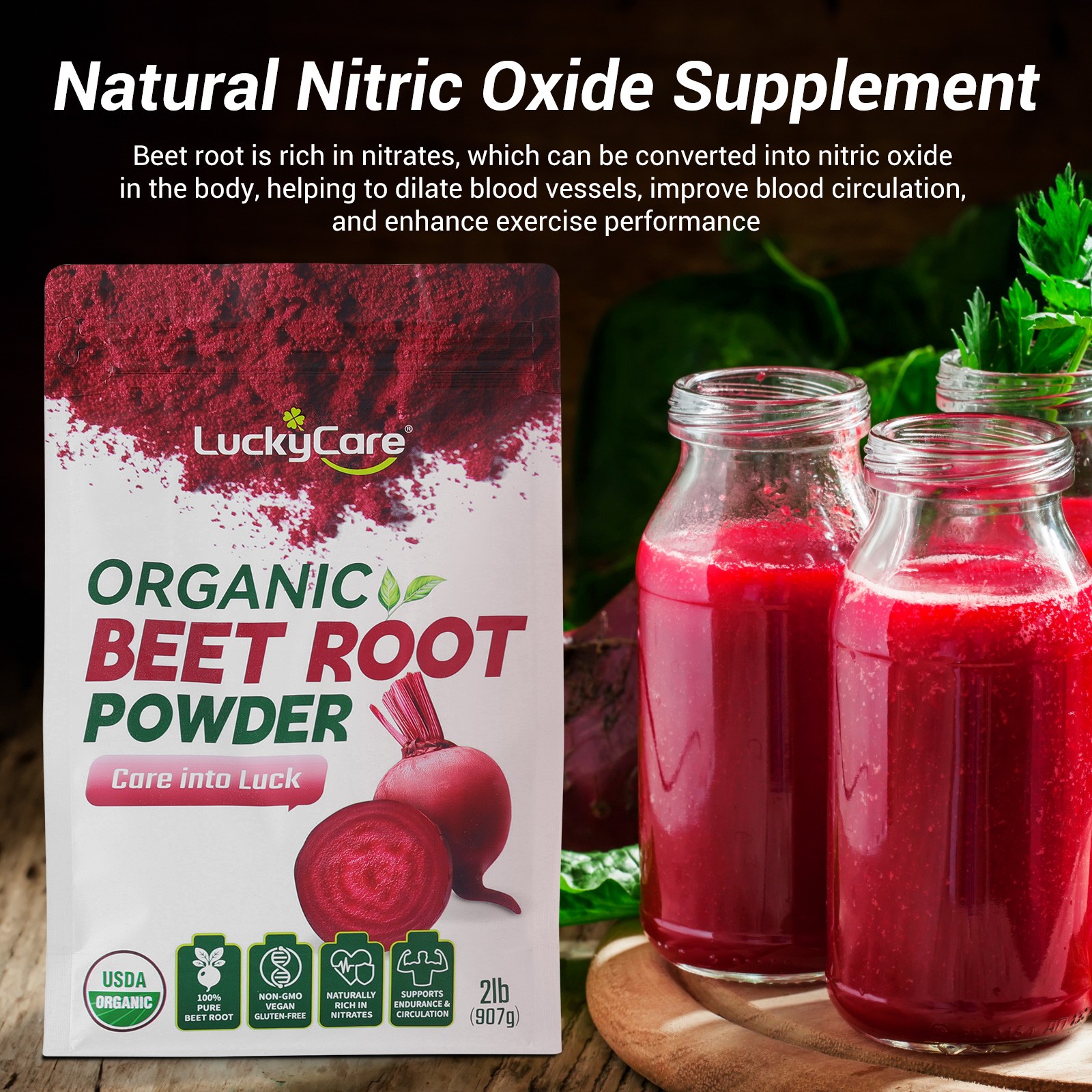2LBs Organic Beet Root Powder Gluten Free Eye Health Carotenoids Raw Supplement