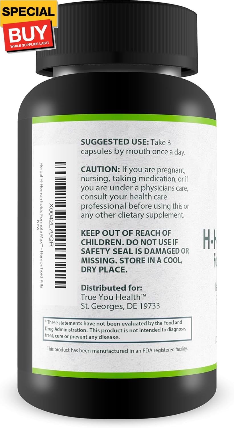 Herbal H-Hemorrhoids Formula Max – Our Best Herbal Hemorrhoids Treatment – Natur