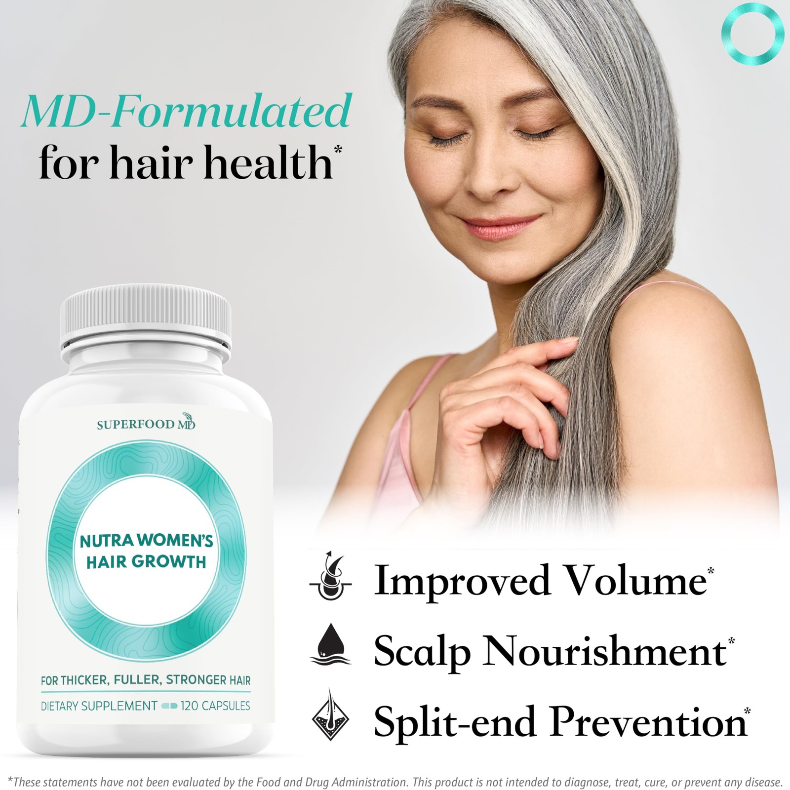 Women’s Balance Hair Growth Supplements, Ages 45 and 120 Count (Pack of 2)