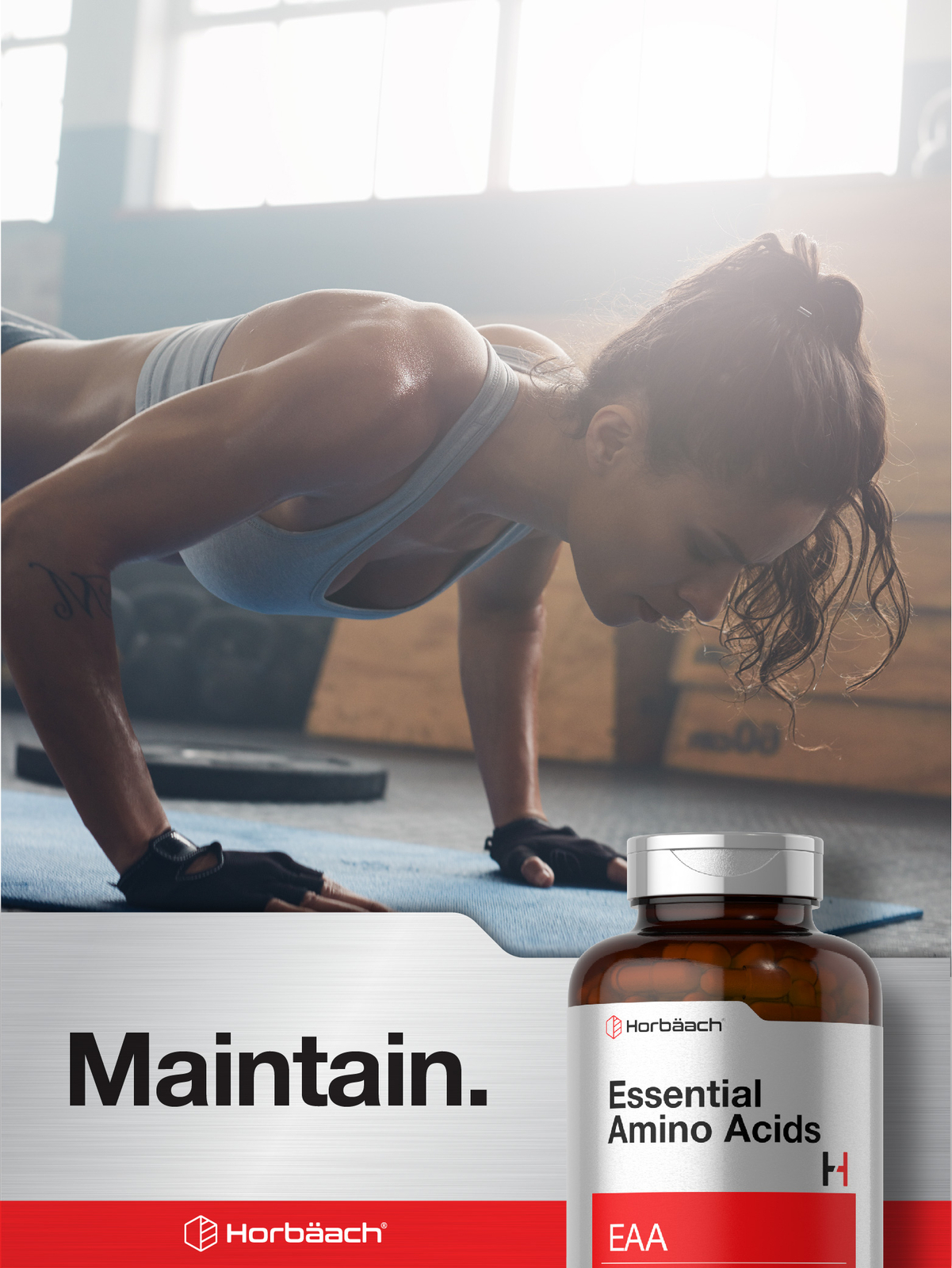 Essential Amino Acids | EAA Supplement | 180 Capsules | Non-GMO | by Horbaach