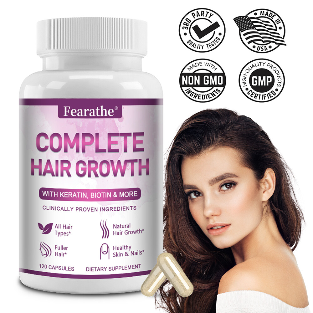 Extra Strength Hair Growth Vitamin – with Keratin, Biotin, Exp 7/2026