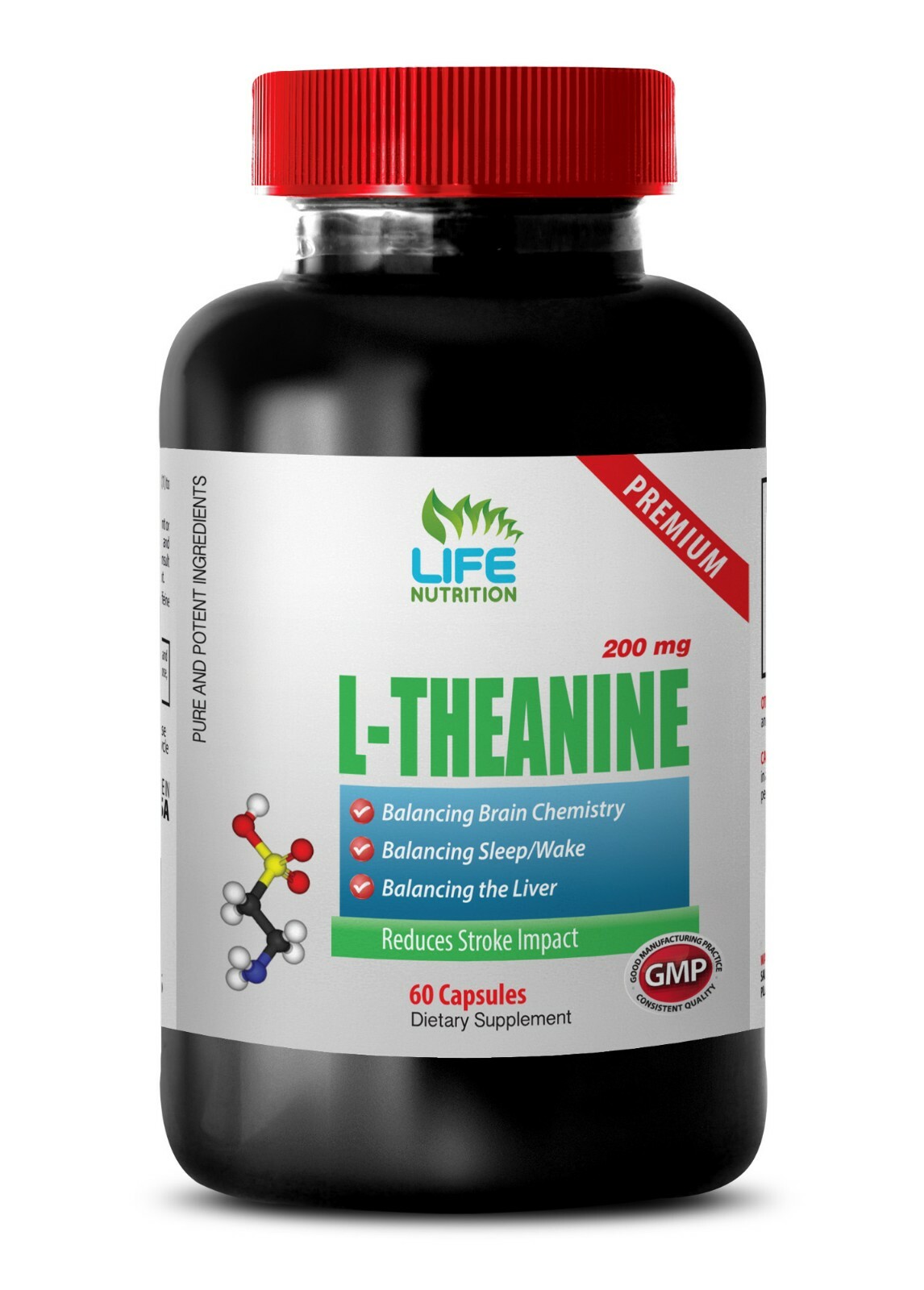 theanine supplement – L-Theanine 200mg 1 Bottle – strengthen immunity