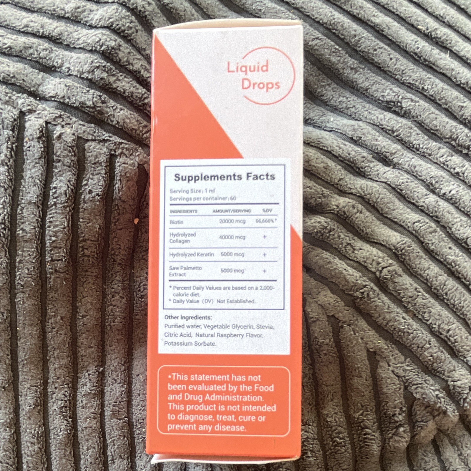Heivy 4-in-1 Liquid Collagen Peptides Drops Natural Raspberry 2 fl oz GMP