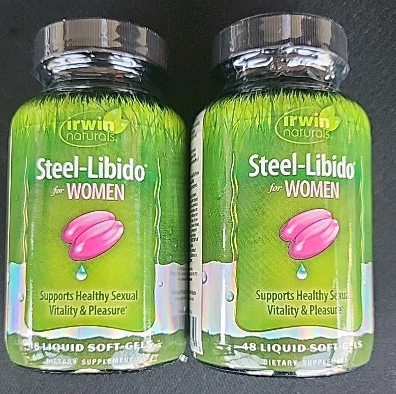 IRWIN STEEL LIBIDO FOR WOMENS 75 SOFTGELS EXP. 01/2026++(LOT OF 2)