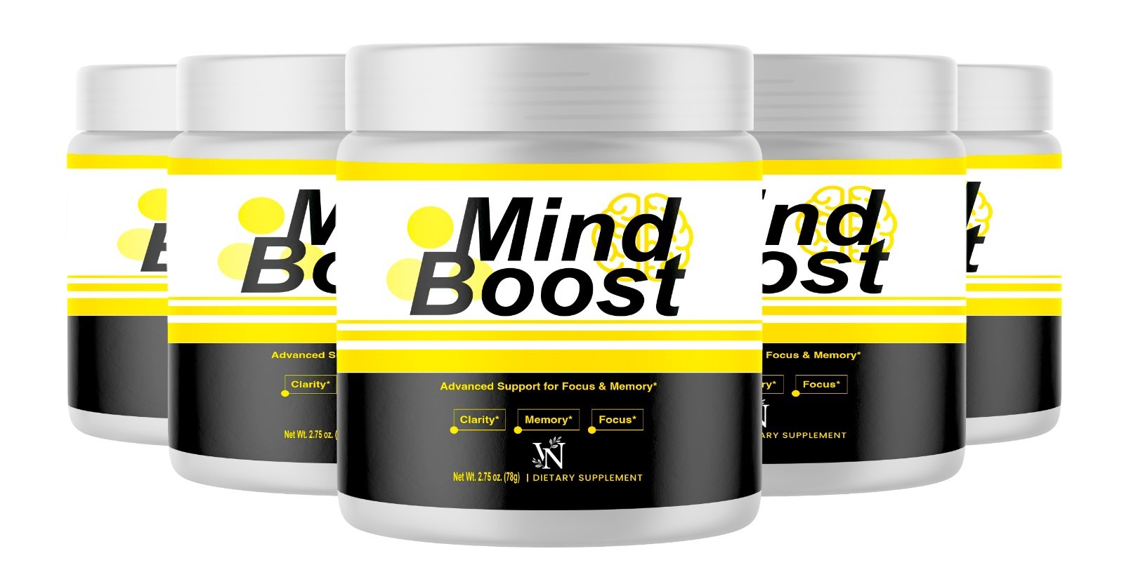 Mind Boost Powder, Mindboost for Clarity Memory & Focus 5 Pack 150 Servings