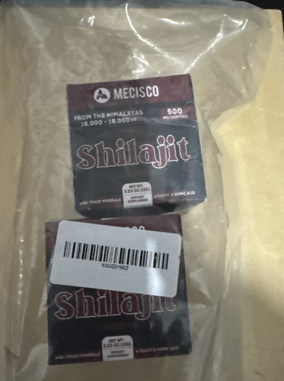 Shilajit 500mg Resin Fulvic and Humic Acid 85+ Trace Minerals EXP 10/26 Lot of 2