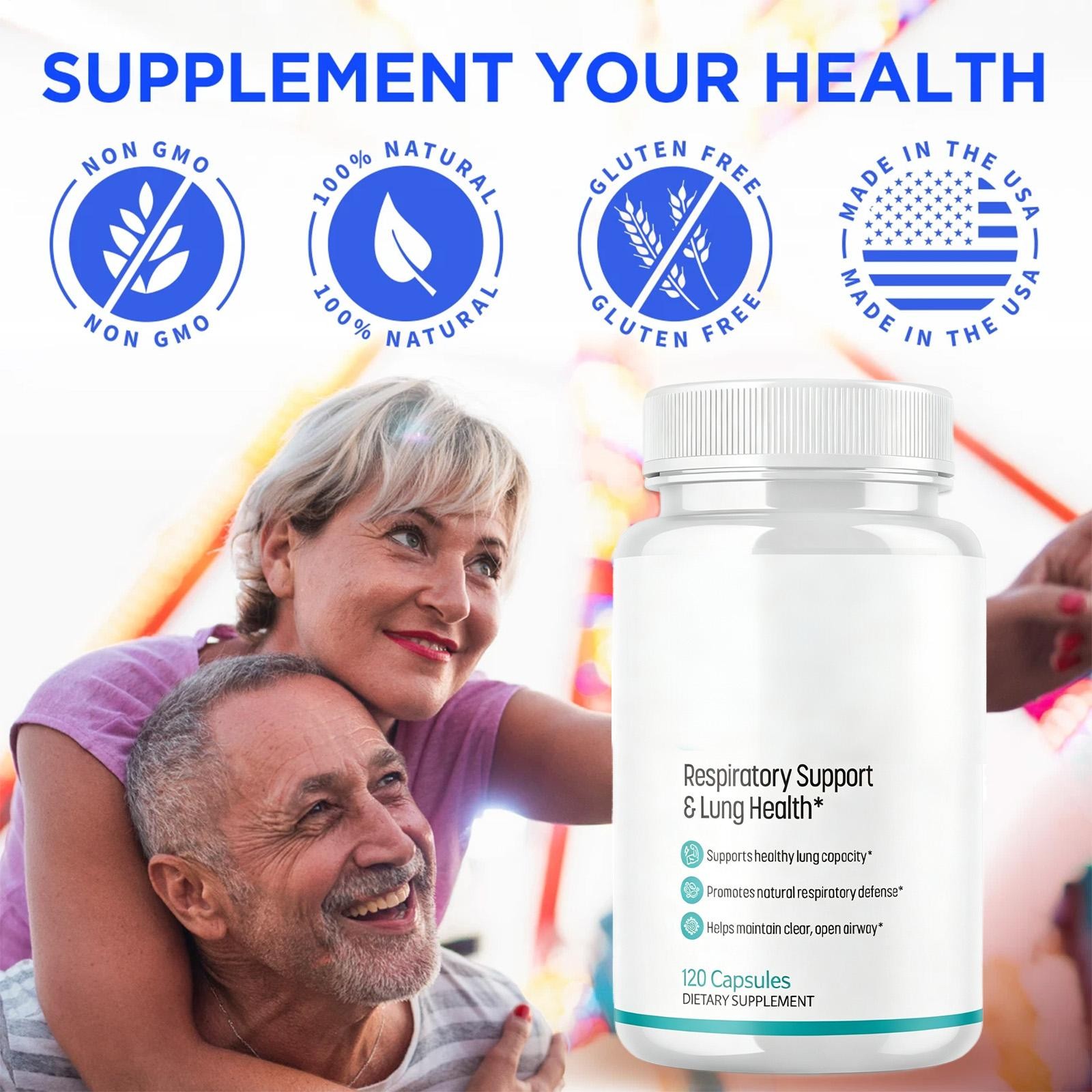 60 Count Daily Herbal Nutrient Capsules, General Respiratory Wellness Dietary