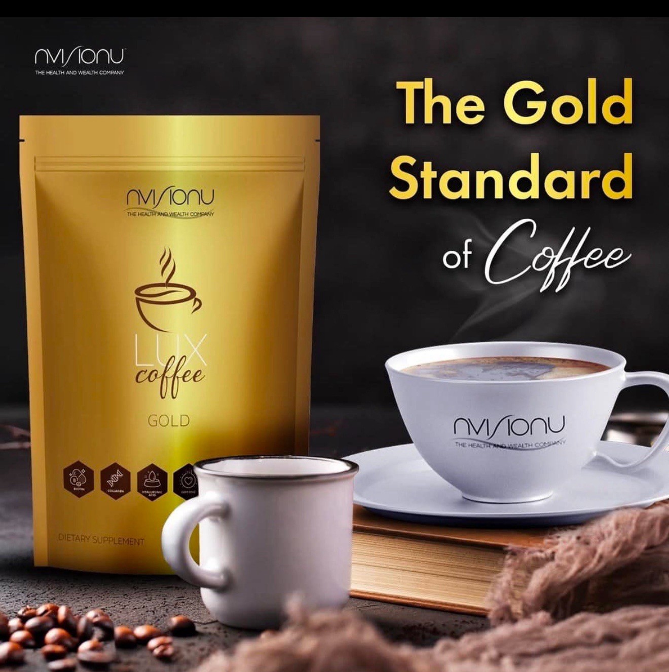 Lux Gold Coffee Dietary Collagen Supplement Weight Management