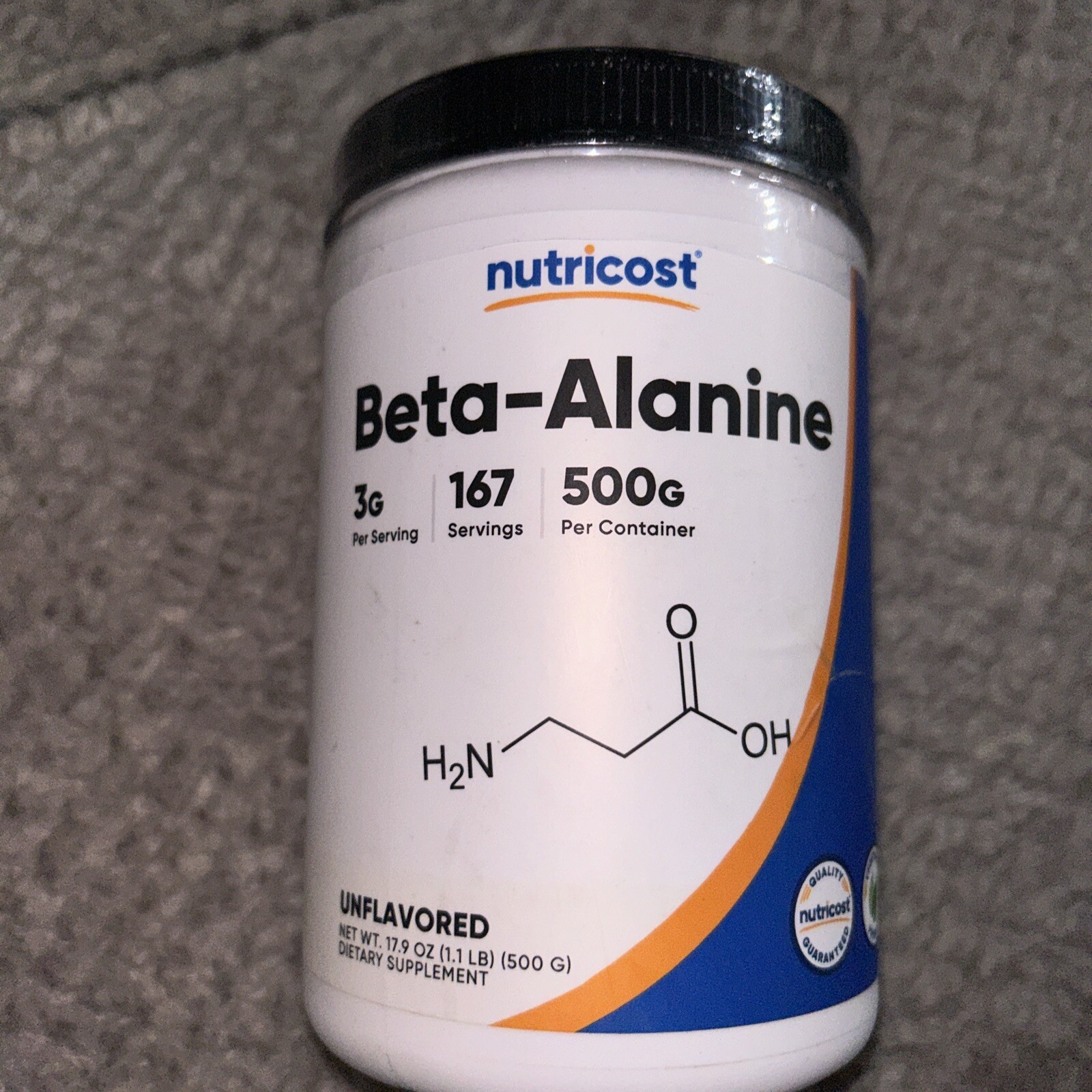 Nutricost Beta Alanine Powder 500 Grams – Pure Beta-Alanine