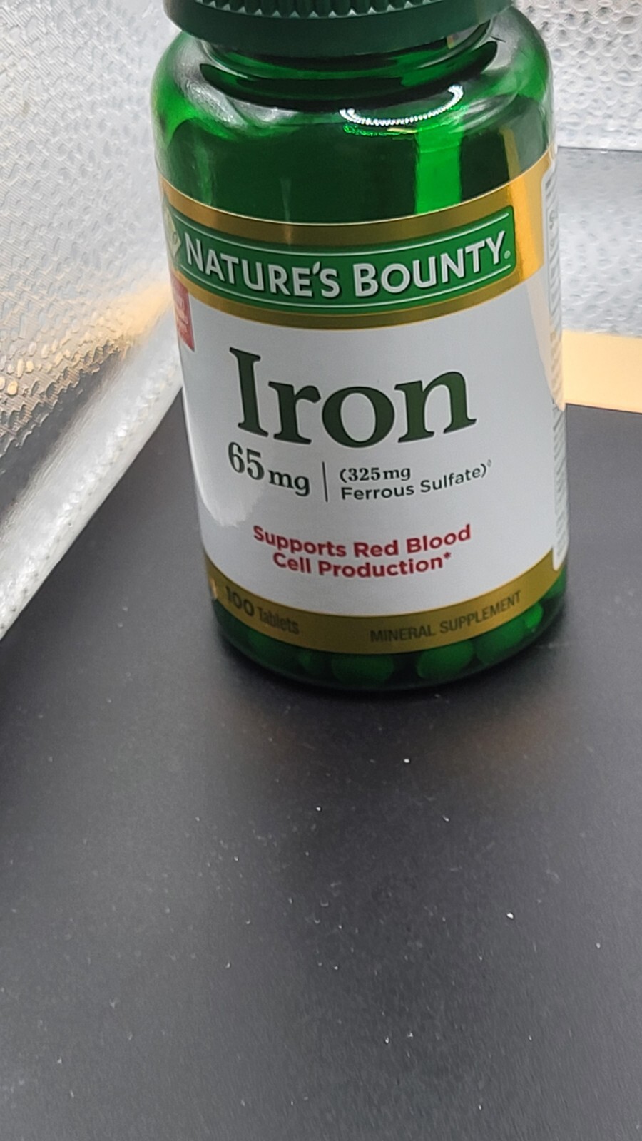 Nature’s Bounty Iron Mineral Supplement – 65 mg – 100 Tablets. Lot Of 2. 1H