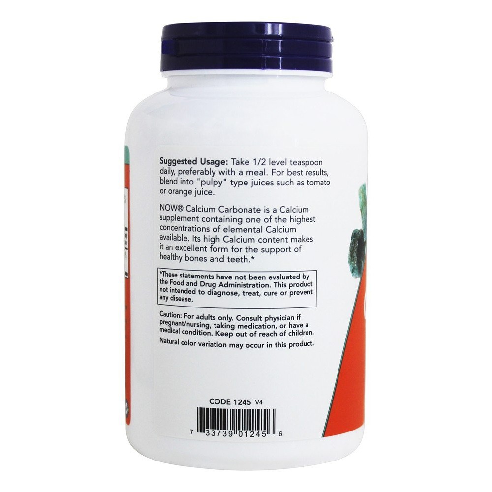 NOW Foods Calcium Carbonate Powder, 12 Ounces