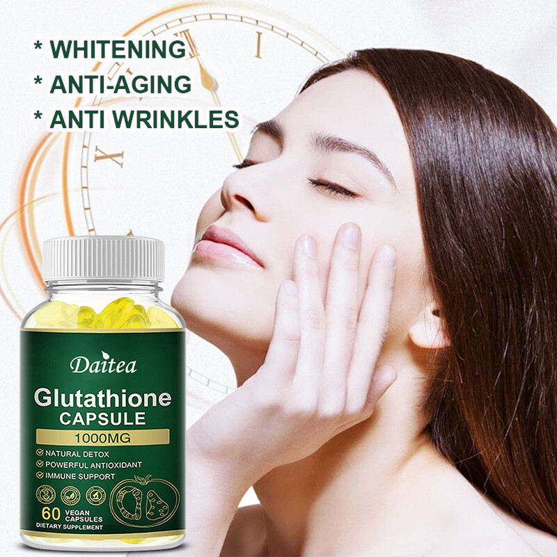 Glutathione Capsules 1000 Mg Natural Detox Powerful Antioxidant Immune Support