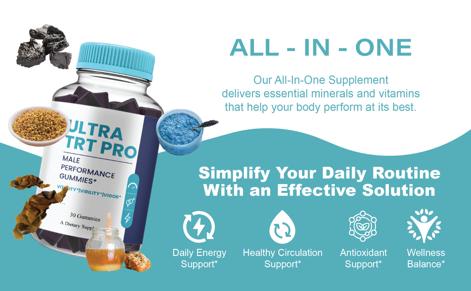 Ultra TRT Pro Gummies, UltraTRT Pro Mens Supplement (30 Gummies)