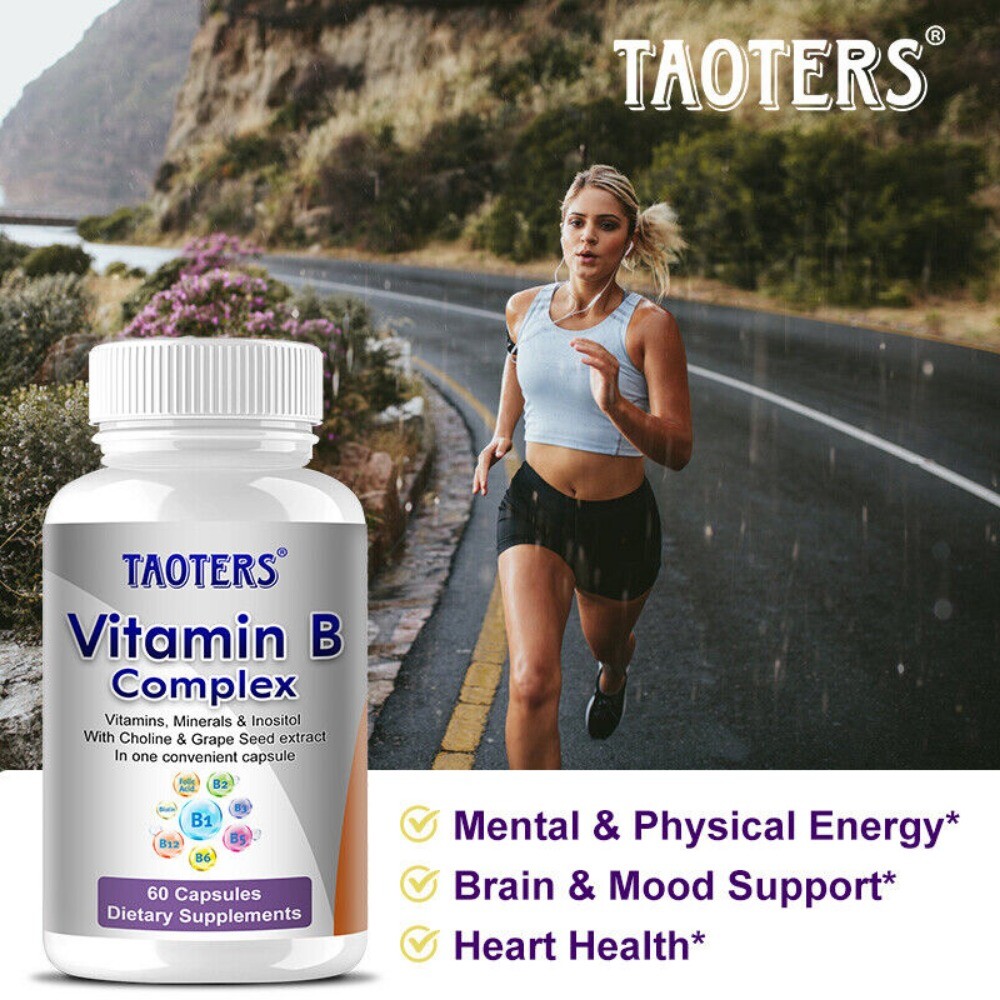 Vitamin B Complex, 60 Capsules With Minerals – High Potency Immune Support