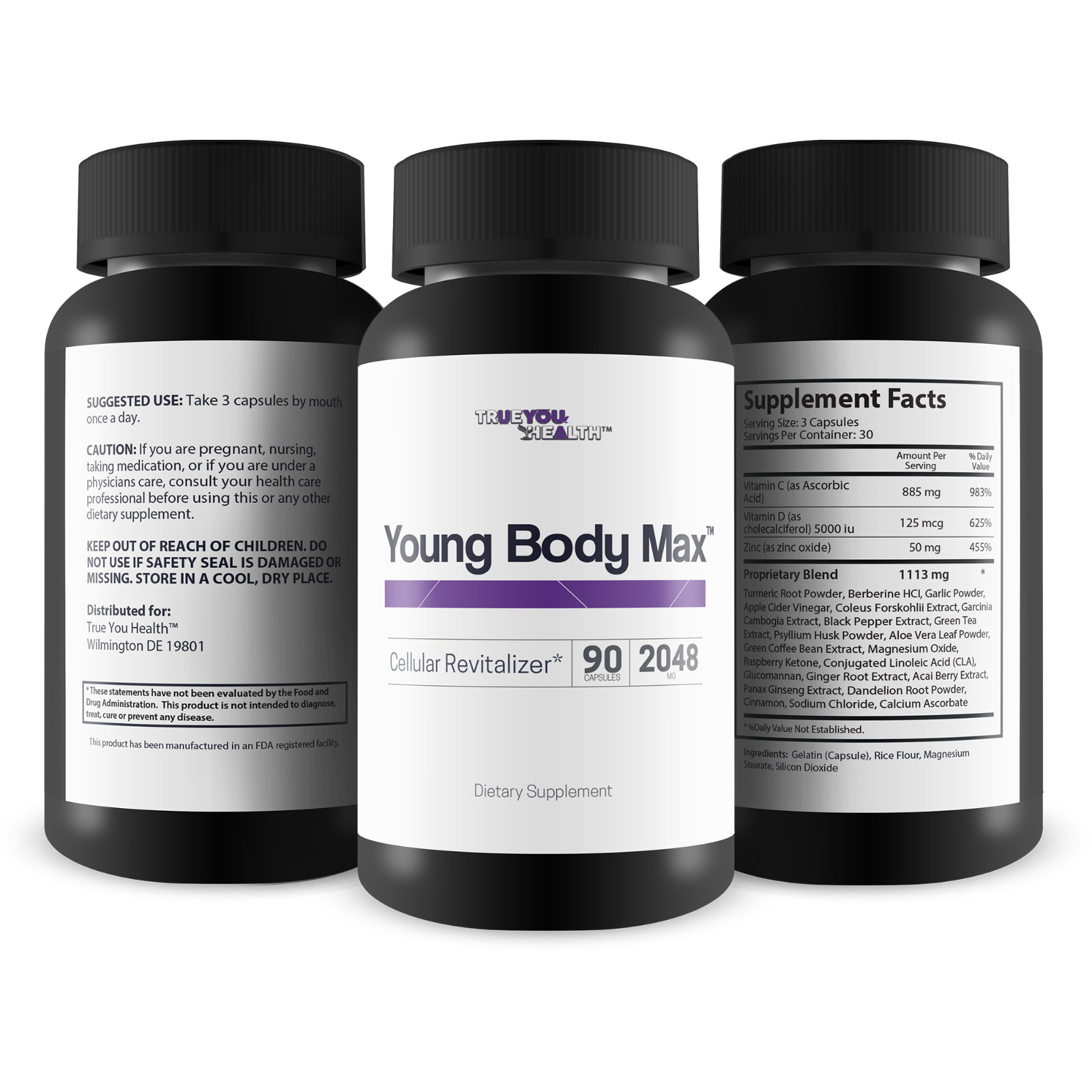 Young Body Max – Cellular Revitalizer Supplement – Support Youth & Longevity