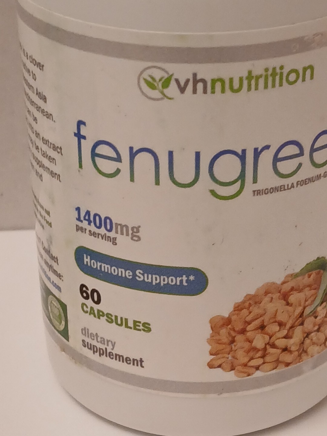 TWO VH Nutrition Fenugreek+ 1400mg Extra Strength 60 Capsules Each 120 Total