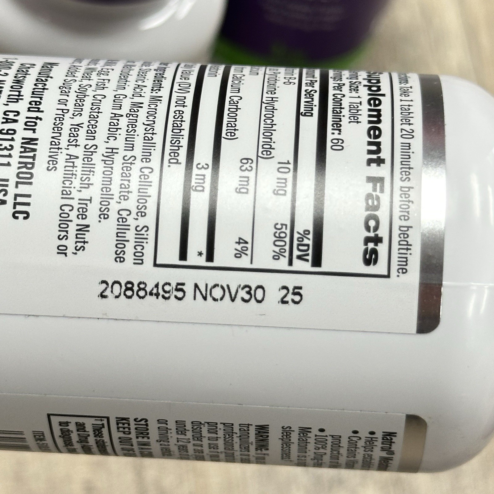 4X Natrol Melatonin Time Release 3 mg 60 Tablets Each – 240 Total – Exp 11/2025