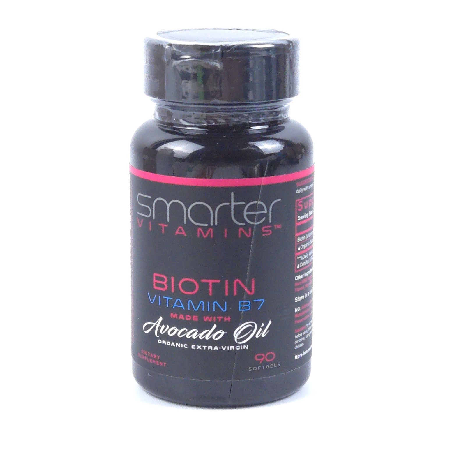 Smarter Vitamins Biotin Vitamin B7 Made With Avocado Oil 90 Caps