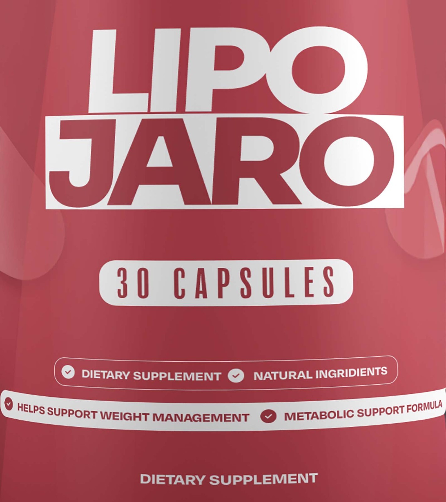 Lipo Jaro Weight Support Dietary Supplement 30 Capsules Genuine LipoJaro
