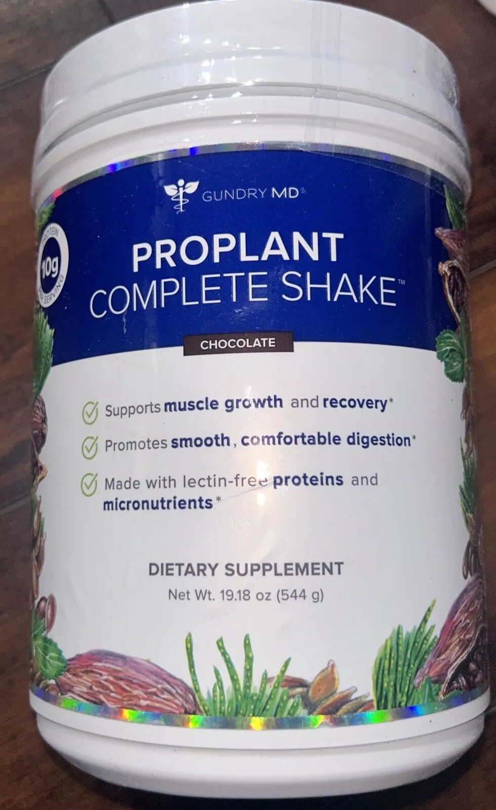 NEW GUNDRY MD PROPLANT COMPLETE SHAKE CHOCOLATE Net 544g 19oz 20servings Sealed
