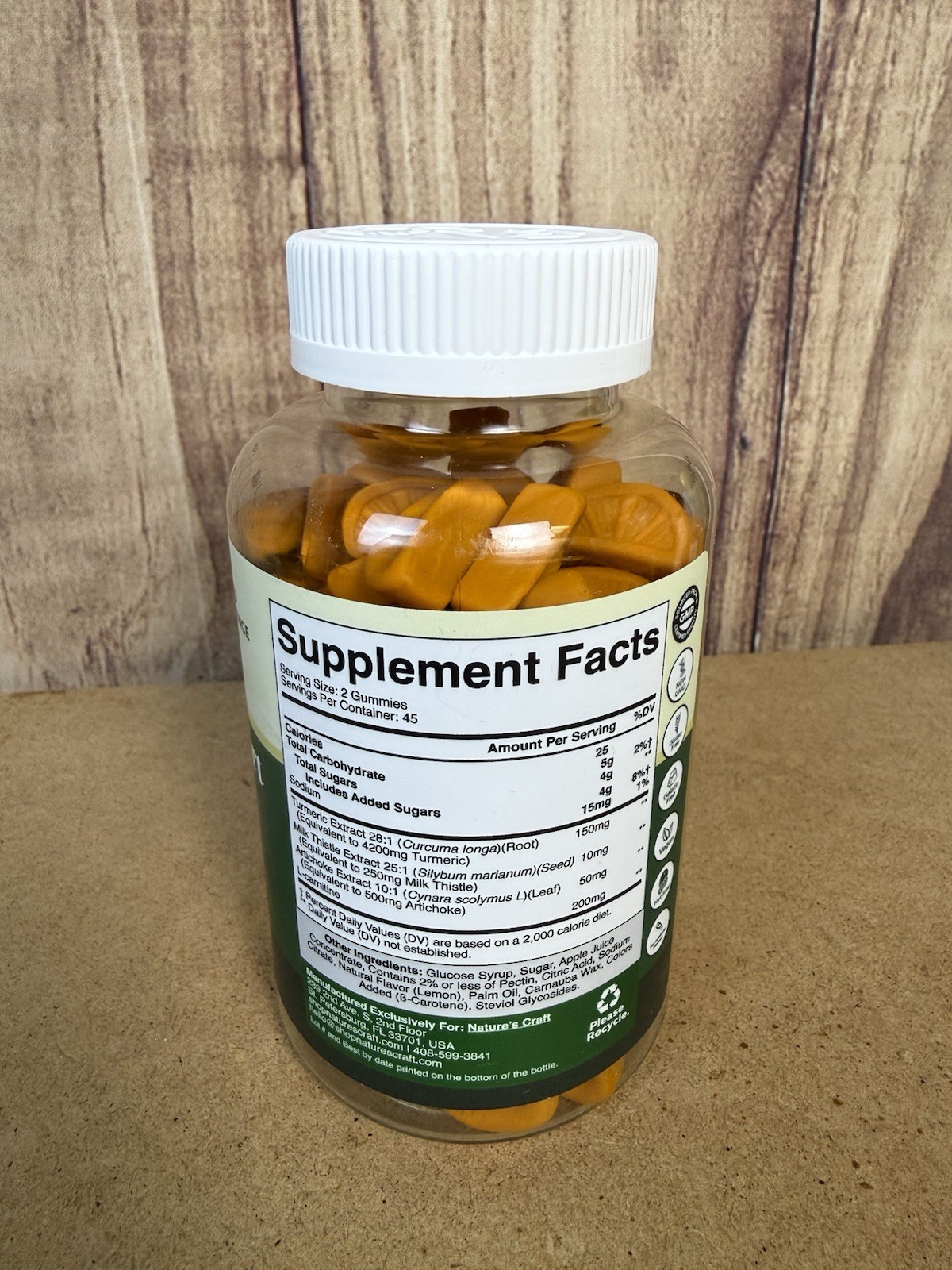 Nature’s Craft Liver Support Cleanse & Detox w/ Milk Thistle 90 Gummies 05/2026