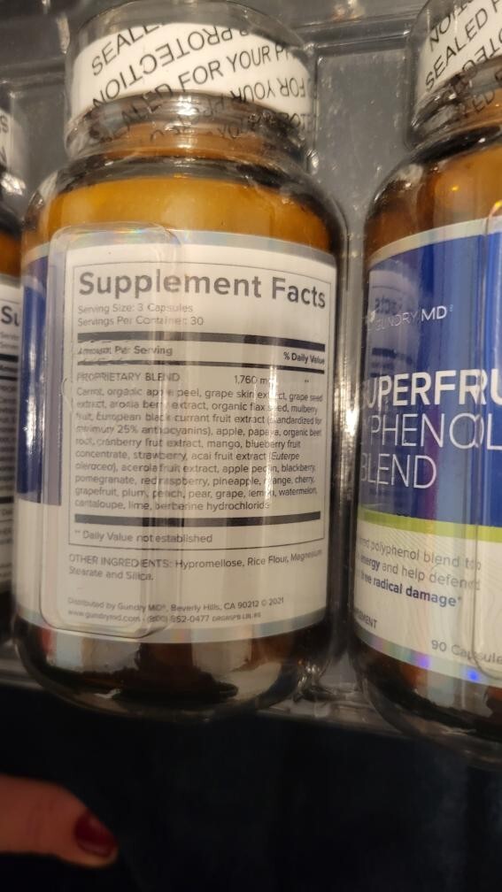 Gundry MD Red Superfruit Polyphenol Blend 90 capsules 1 Unit